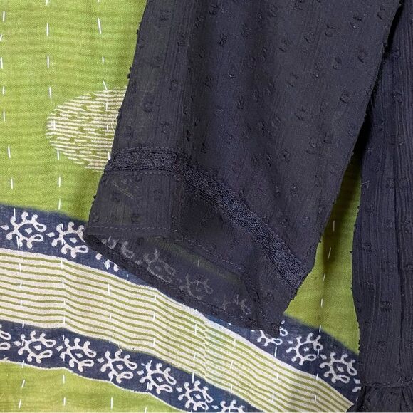 Zara Limited Edition Black Swiss Dot Ruffle Blouse Size Small - Picture 5 of 15